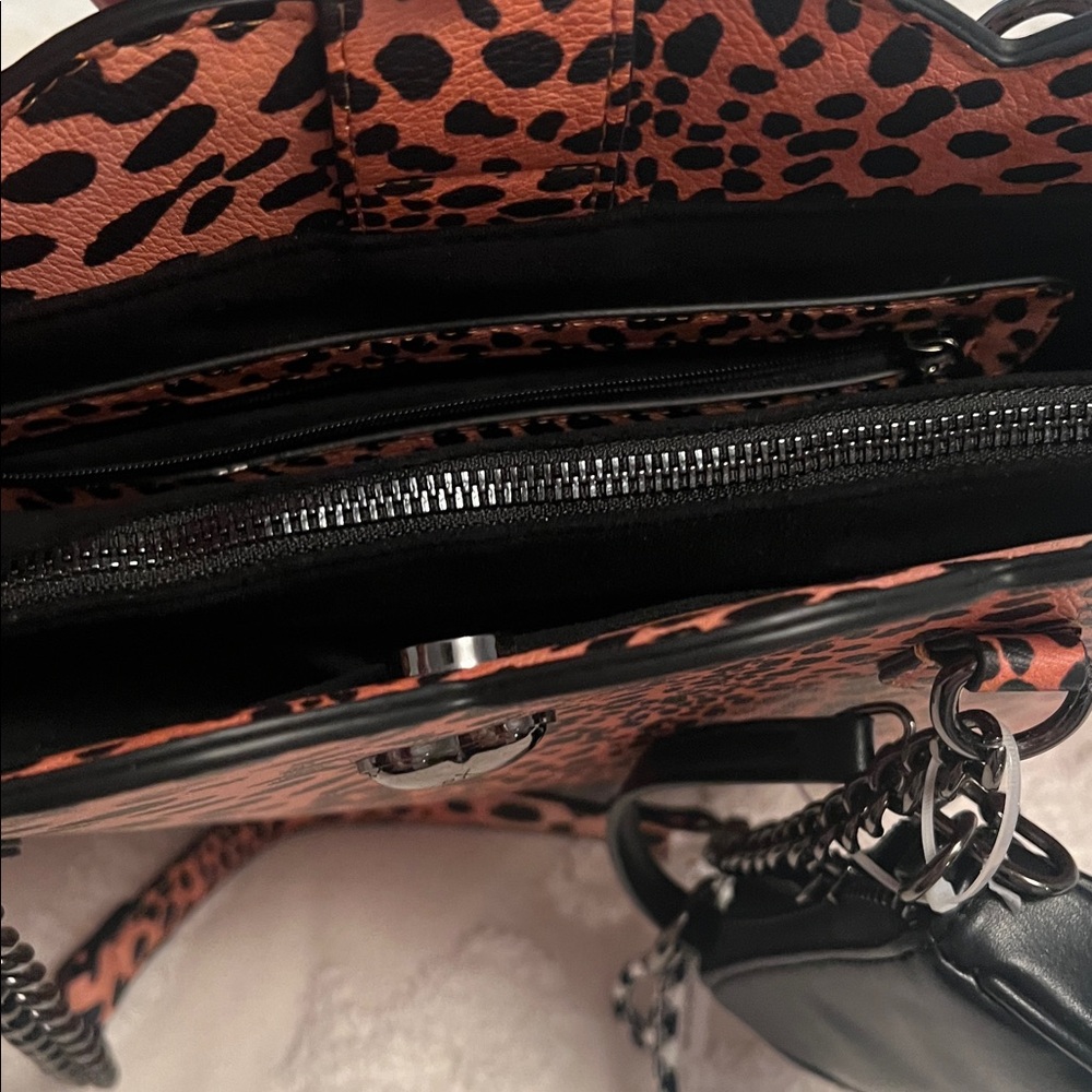 Betsy Johnson In the Prowl Leopard Print Tote Bag - Picture 6 of 9